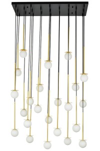 Złota lampa wisząca Cannon Line 23