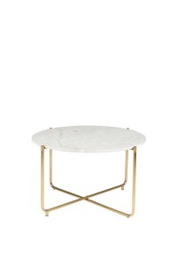 Stolik kawowy Timpa biały marmur 50 White Label Living