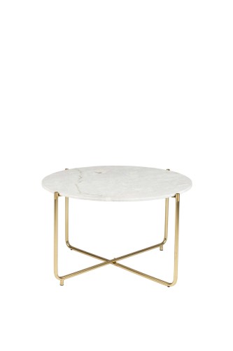 Stolik kawowy Timpa biały marmur 50 White Label Living