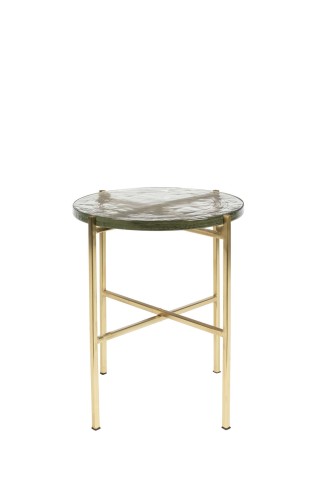 Stolik kawowy Vidrio Dutchbone mosiądz