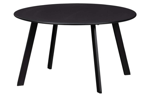 Czarny metalowy stolik kawowy Fer 70cm Wood