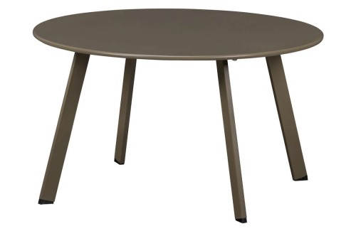 Oliwkowy metalowy stolik kawowy Fer 70cm Wood 