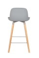 Stołek barowy Albert Kuip jasnoszary