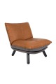 Fotel Lazy Sack ekoskóra koniakowy Zuiver