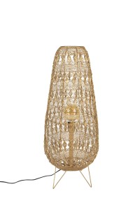 Mosiężna Lampa stołowa Filo z plecionki drucianej