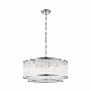 Okrągła lampa wisząca Sergio chrom