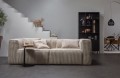Sofa 3,5 osobowa w sztruksowej tapicerce Bean natural