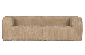 Sofa 3,5 osobowa w sztruksowej tapicerce Bean travertin