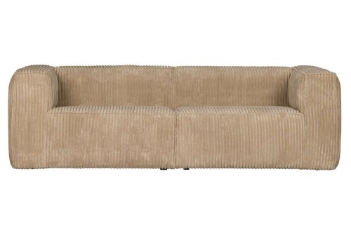 Sofa 3,5 osobowa w sztruksowej tapicerce Bean travertin