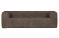 Sofa 3,5 osobowa w sztruksowej tapicerce Bean mud ciemnobrązowa