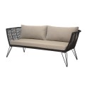 Elegancka sofa ogrodowa beżowa poduszka Mundo