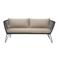 Elegancka sofa ogrodowa beżowa poduszka Mundo