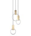 Lampa wisząca Hopp Disc 3 antyczny mosiądz