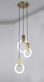 Lampa wisząca Hopp Disc 3 antyczny mosiądz