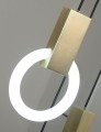 Lampa wisząca Hopp Disc 3 antyczny mosiądz