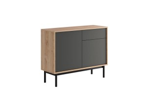 Nowoczesna komoda z antracytowym frontem 104