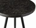 Stolik kawowy blat granit labradoryt czarne nogi