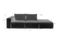 Outdoor Sofa Breeze 3 osobowa Antracytowa lewa