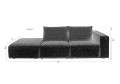 Outdoor Sofa Breeze 3 osobowa Antracytowa prawa