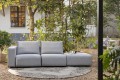 Outdoor Sofa Breeze 3 osobowa Szara lewa 