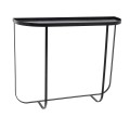 Minimalistyczna czarna metalowa matowa konsola