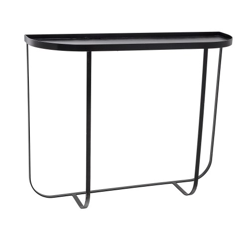 Minimalistyczna czarna metalowa matowa konsola
