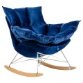 Fotel bujany Swing Velvet granatowy