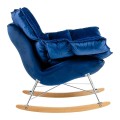 Fotel bujany Swing Velvet granatowy