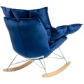 Fotel bujany Swing Velvet granatowy