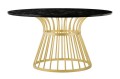 Okrągły stolik kawowy Round blat granit złota podstawa