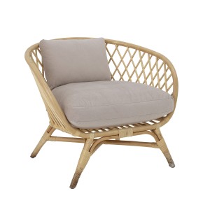 Rattanowy fotel wypoczynkowy z poduszką Natali