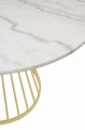 Okrągły stolik kawowy Round blat marmur złota podstawa