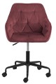 Aksamitny pikowany fotel biurowy Brooke bordowy