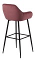 Aksamitny pikowany stołek barowy Brooke bordowy