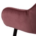 Aksamitny pikowany stołek barowy Brooke bordowy