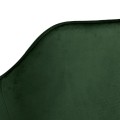 Aksamitny pikowany stołek barowy Brooke ciemnozielony
