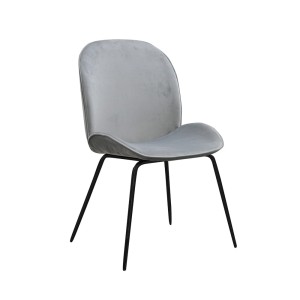 Tapicerowane krzesło jadalniane Muss na czarnych nóżkach