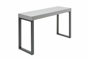 Szare biurko połysk czarna podstawa 120x40