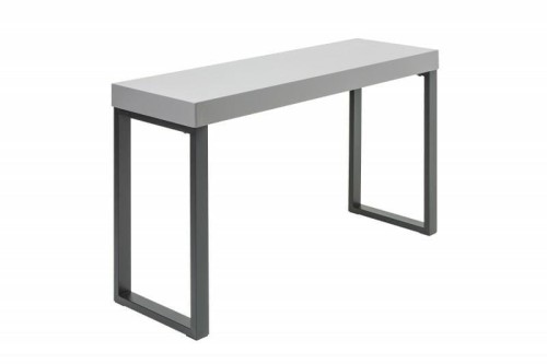 Szare biurko połysk czarna podstawa 120x40