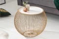 Stolik Storage II 51 cm złota podstawa biały blat
