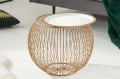 Stolik Storage II 41 cm złota podstawa biały blat