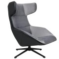 Fotel obrotowy Vita velvet ciemny szary