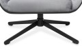 Fotel obrotowy Vita velvet ciemny szary