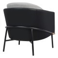 Fotel Gubi czarny ekoskóra