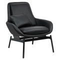 Fotel Lazy czarny ekoskóra