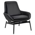 Fotel Lazy czarny ekoskóra