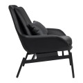 Fotel Lazy czarny ekoskóra