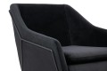 Nowoczesny fotel czarny aksamit Emma