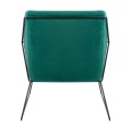 Nowoczesny fotel aksamit butelkowa zieleń Emma