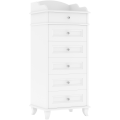 Wysoka komoda dziecięca Charlotte z szufladami biała